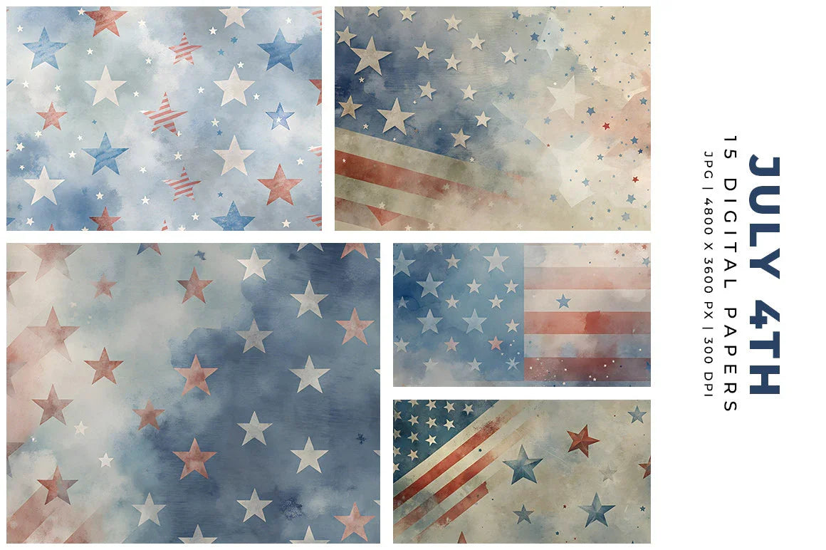 July 4th Papers - CraftNest - Digital Crafting and Art