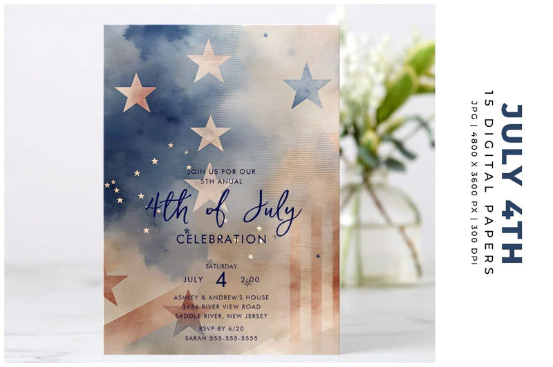 July 4th Papers - CraftNest - Digital Crafting and Art