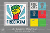 Juneteenth Freedom 3D Papercut Clipart Bundle