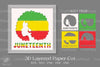 Juneteenth 3D Shadow Box Girl Clipart Bundle