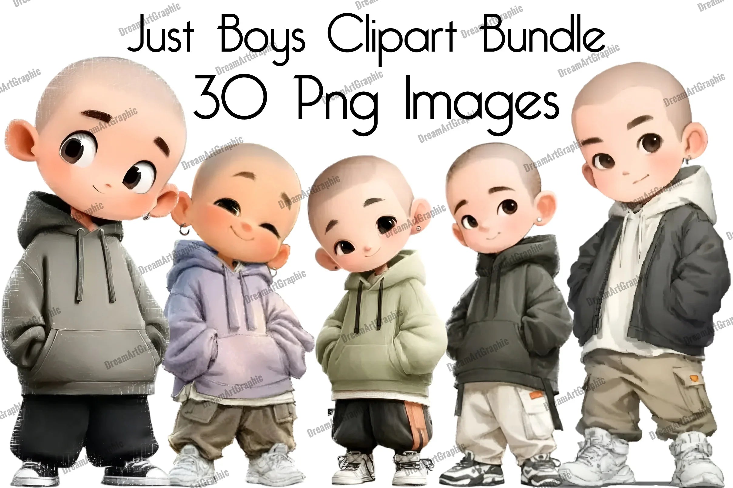 Just Boys Clipart Bundle - CraftNest - Digital Crafting and Art