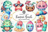 Kawaii Beach Clipart Bundle
