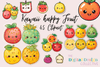 Kawaii Happy Fruit Clipart Bundle
