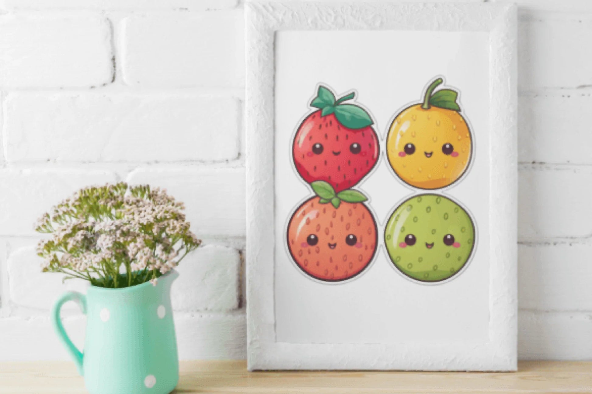 Kawaii Happy Fruit Clipart Bundle - CraftNest - Digital Crafting and Art