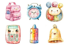 Kawaii School Clipart Bundle 1 - CraftNest - Digital Crafting and Art