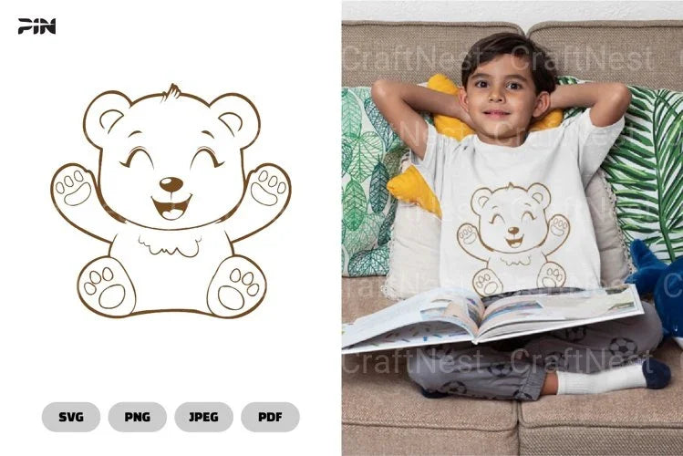 Kawaii Bear Cute Animal Clipart Bundle - CraftNest - Digital Crafting and Art