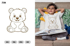 Kawaii Bear Cute Animal Clipart Bundle - CraftNest - Digital Crafting and Art