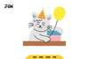 Kawaii Birthday Cat SVG Bundle