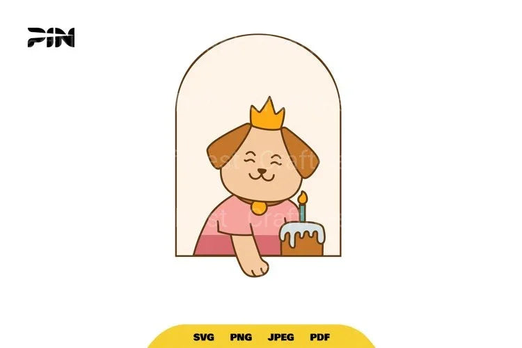 Kawaii Birthday Dog Animal SVG Bundle - CraftNest - Digital Crafting and Art