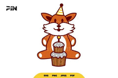 Kawaii Fox Birthday Animal SVG Bundle - CraftNest - Digital Crafting and Art