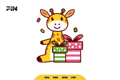 Kawaii Giraffe Birthday Animal Clipart Bundle - CraftNest - Digital Crafting and Art