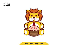 Kawaii Birthday Lion Animal Clipart Bundle - CraftNest - Digital Crafting and Art