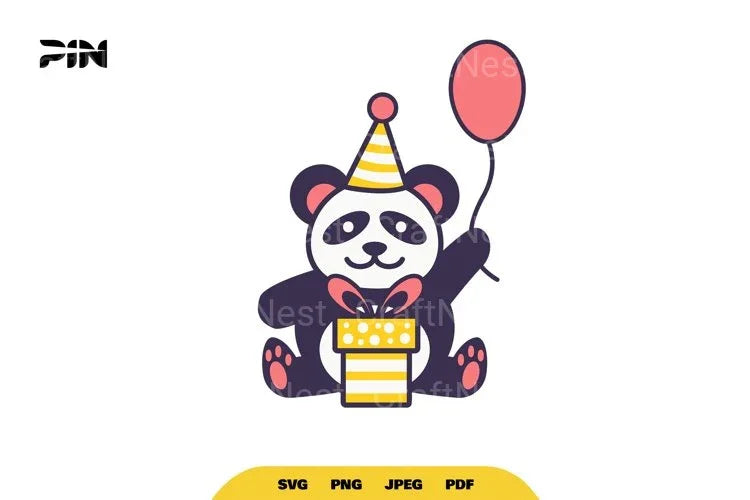 Kawaii Panda Birthday Animal Clipart Bundle - CraftNest - Digital Crafting and Art