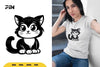 Kawaii Black Cat Halloween SVG Bundle