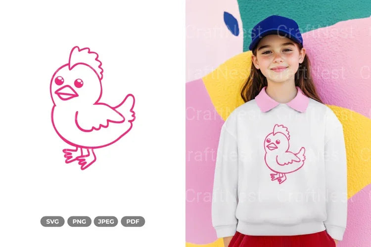 Kawaii Chicken Farm Animal Clipart Bundle - CraftNest - Digital Crafting and Art