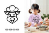 Kawaii Cow Chef Doodle Animal Clipart Bundle