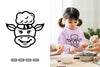 Kawaii Cow Chef Doodle Animal Clipart Bundle