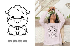 Kawaii Cow Doodle Animal Clipart Bundle - CraftNest - Digital Crafting and Art