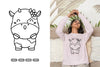 Kawaii Cow Doodle Animal Clipart Bundle