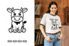 Kawaii Cow Sitting SVG Bundle