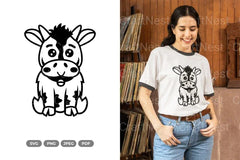Kawaii Cow Sitting Clipart Bundle - CraftNest - Digital Crafting and Art