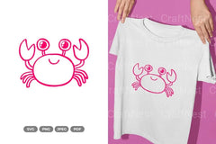 Kawaii Crab Sea Animal Clipart Bundle - CraftNest - Digital Crafting and Art