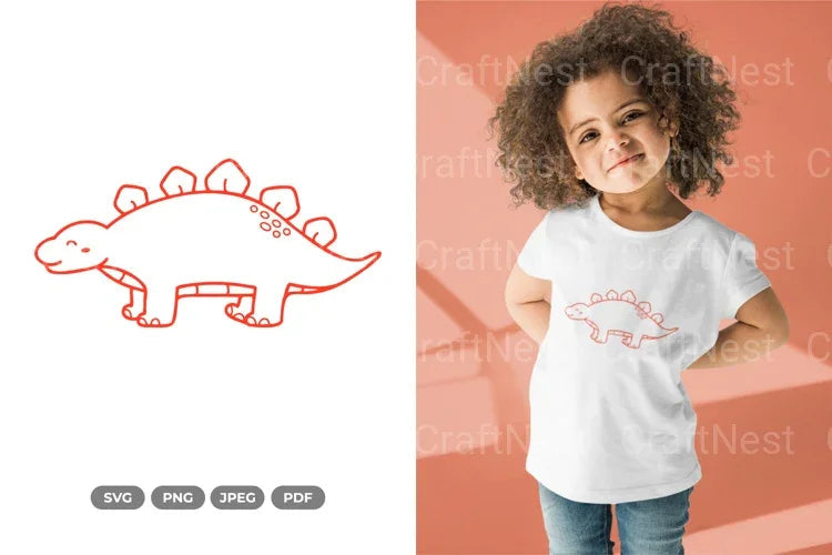 Kawaii Dino Dinosaur Doodle Clipart Bundle - CraftNest - Digital Crafting and Art