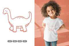 Kawaii Dino Dinosaur Doodle Clipart Bundle - CraftNest - Digital Crafting and Art