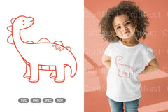 Kawaii Dino Dinosaur Doodle Clipart Bundle - CraftNest - Digital Crafting and Art
