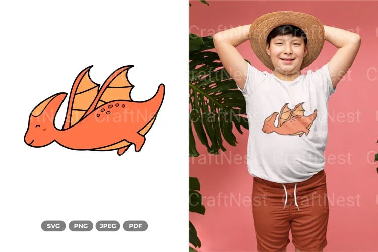 Kawaii Dino Dinosaur Doodle - CraftNest - Digital Crafting and Art