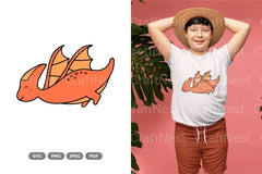 Kawaii Dino Dinosaur Doodle - CraftNest - Digital Crafting and Art
