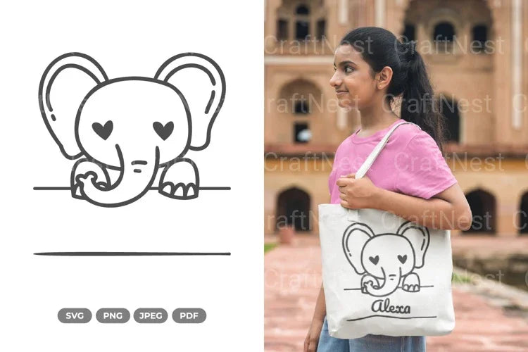 Kawaii Elephant Head Clipart Bundle - CraftNest - Digital Crafting and Art