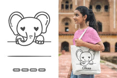 Kawaii Elephant Head Clipart Bundle - CraftNest - Digital Crafting and Art