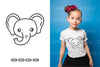 Kawaii Elephant Head Clipart Bundle