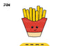 Kawaii Fast Food Cute French Fries Clipart Bundle