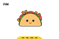 Kawaii Fast Food Cute Taco Clipart Bundle - CraftNest - Digital Crafting and Art