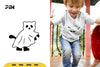 Kawaii Ghost Cat Halloween SVG Bundle