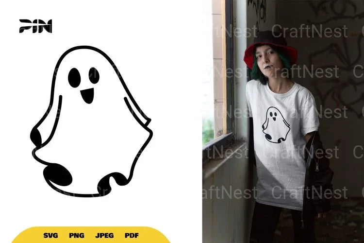Kawaii Ghost Halloween SVG Bundle - CraftNest - Digital Crafting and Art