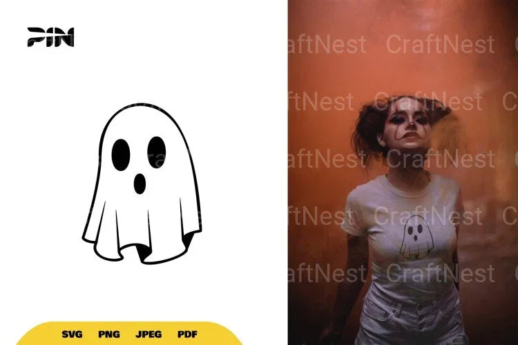 Kawaii Ghost Halloween SVG Bundle - CraftNest - Digital Crafting and Art