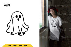 Kawaii Ghost Halloween SVG Bundle - CraftNest - Digital Crafting and Art