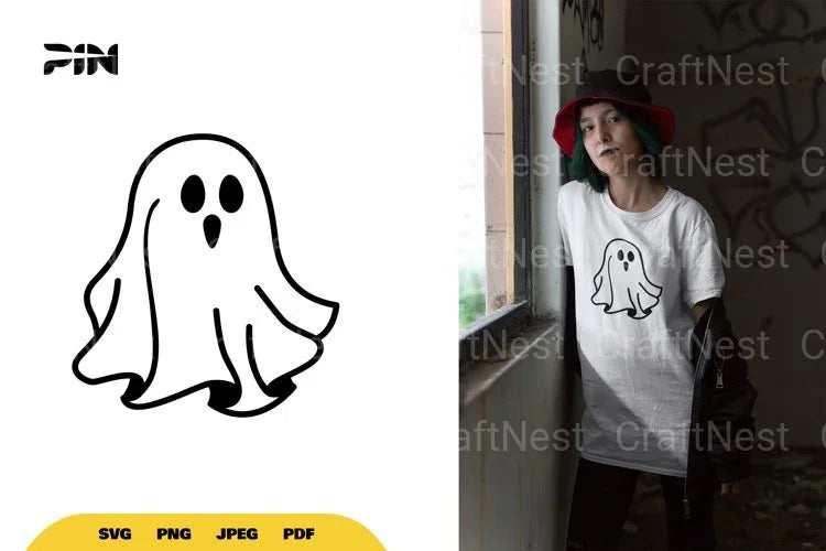 Kawaii Ghost Halloween SVG Bundle - CraftNest - Digital Crafting and Art