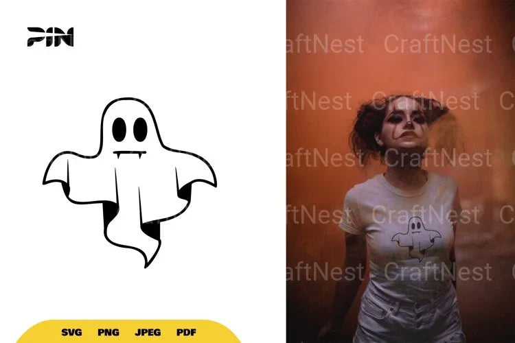 Kawaii Ghost Halloween SVG Bundle - CraftNest - Digital Crafting and Art