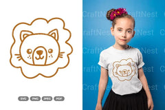Kawaii Lion Head Clipart Bundle - CraftNest - Digital Crafting and Art