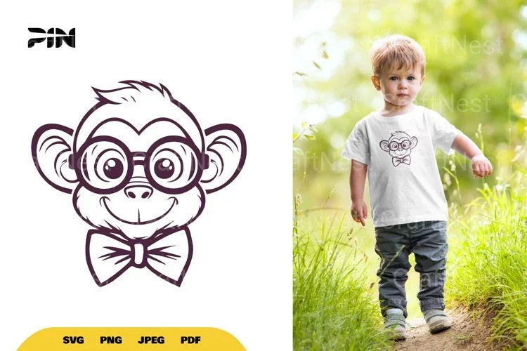 Kawaii Monkey Chibi and Cute SVG Bundle - CraftNest - Digital Crafting and Art