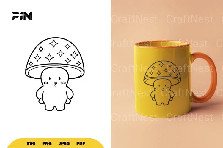 Kawaii Mushroom SVG Bundle - CraftNest - Digital Crafting and Art