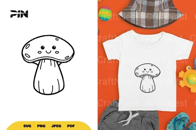 Kawaii Mushroom SVG Bundle - CraftNest - Digital Crafting and Art
