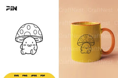 Kawaii Mushroom SVG Bundle - CraftNest - Digital Crafting and Art