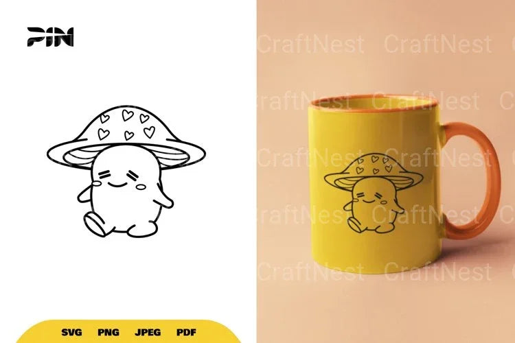 Kawaii Mushroom SVG Bundle - CraftNest - Digital Crafting and Art