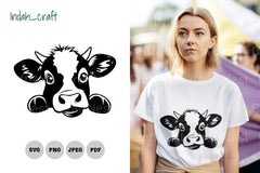 Kawaii Peeking Cow SVG Bundle - CraftNest - Digital Crafting and Art