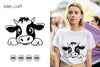 Kawaii Peeking Cow SVG Bundle